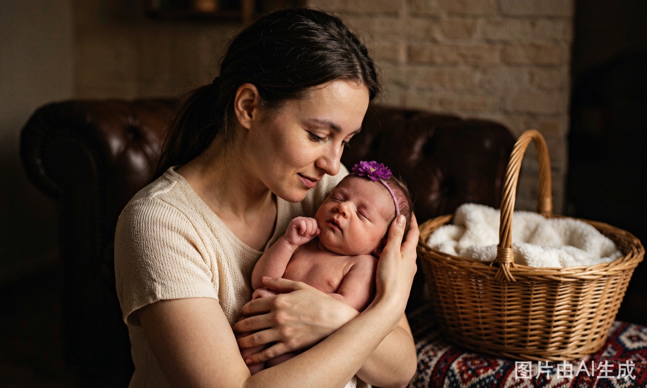 Surrogate mother and newborn in Ukraine